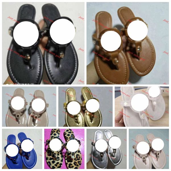 

2021 luxe designer ladies summer flat shoes ladies slippers flip flop round toe ladies new stylus beach sandals large size 35-43, Black