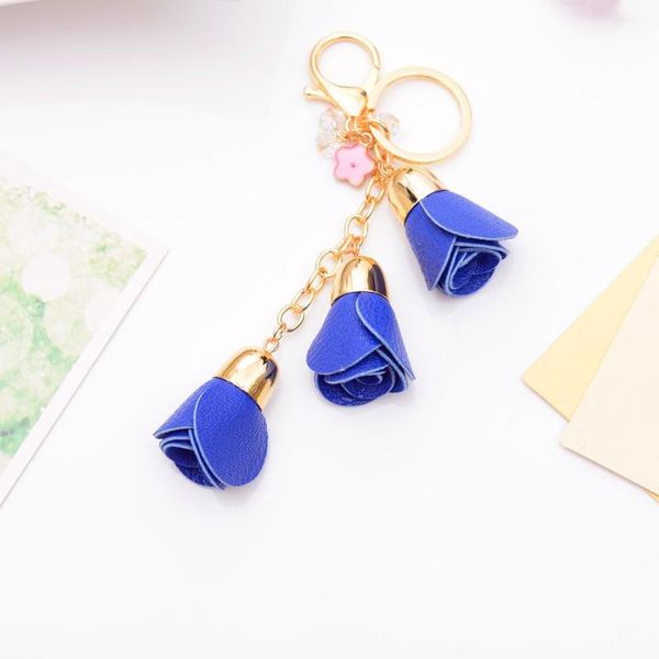 

new rose flower key chain key ring for women bag trinket accessory key ring holder jewelry eh880 h bbypsh