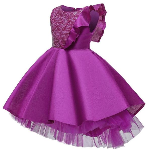 

3-10yrs children party clothing girl dress summer princess wedding dress beading sequins sleeveless new year for girls dreses, Red;yellow