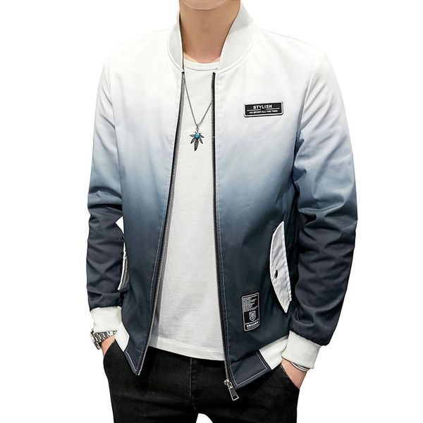 

men's jackets 2021 jacket trendy fashion gradient baseball collar casual ds48, Black;brown
