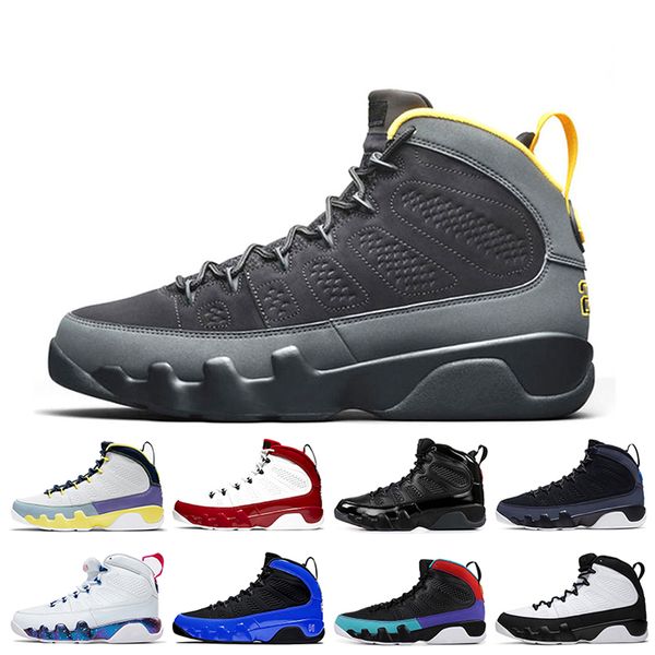 

jumpman 9 9s university gold mens shoes change the world basketball shoes iridescent racer blue retro trainers sneakers university blue bred, White;red