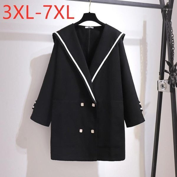 

new ladies autumn winter plus size long overcoat for women large long sleeve loose black button woollen coat 3xl 4xl 5xl 6xl 7xl1