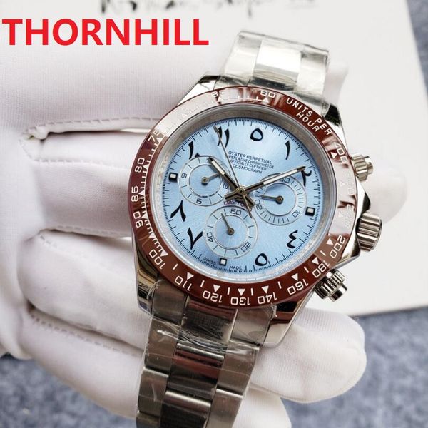 Relógios mecânicos automáticos masculinos 40mm 904L de aço inoxidável Sapphire Mirror Chain Time Chain Numbers Arabic Bracelet Watchwatch 5Atm Super impermeável presente