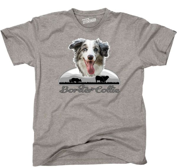 

sport men's t-shirts summer style fashion swag twilda t-shirt hunde border collie blue merle huten fun by wilsigns siviwonder shirts