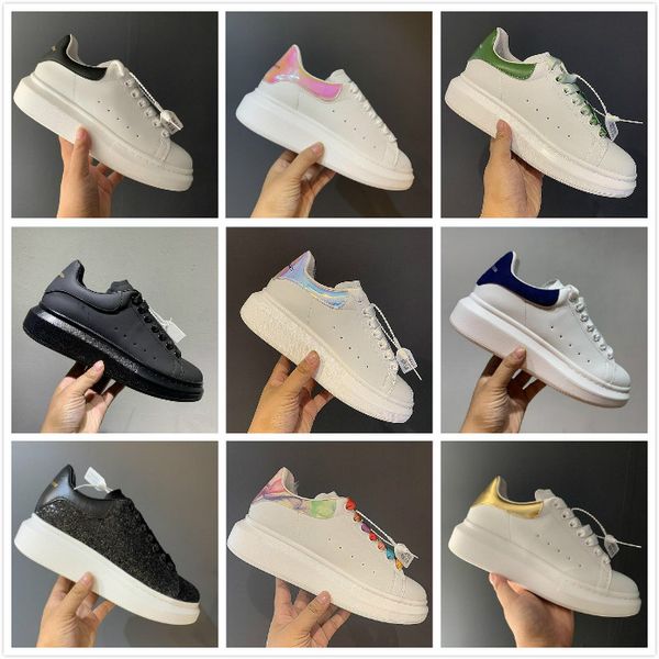 

designer men women sneaker casual shoes smart platform trainers luminous fluorescent shoe snake back leather chaussures pour hommes