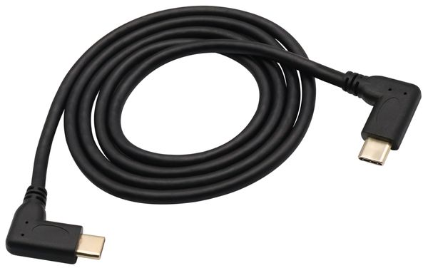 

connectors extension cord 90 degree usb 3.1 type c public second generation (10gbps), audio and video cable (1m / 3.2ft, m/m)