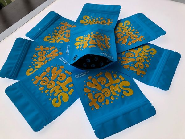 

cookies sweet tea blue flower edibles nerds sf california 3.5-7g empty bag wmtjiy xhhair