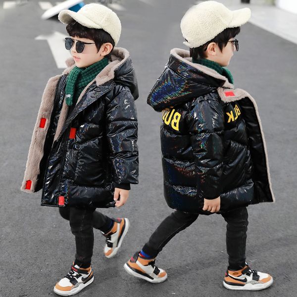 

kwear padded autumn plush and clothes winter 2020 new boys' foreign style children's down cotton coat fashion, Blue;gray