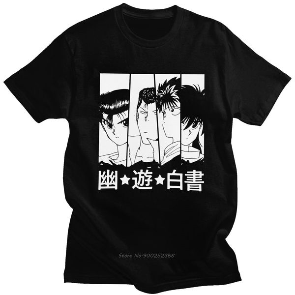 

аниме манга ю. ю. hakusho короткие рукава мягкие юсуке urameshi kazuma кувабара курама рубашки хиеи балахон дизайнеров футболки толстовка