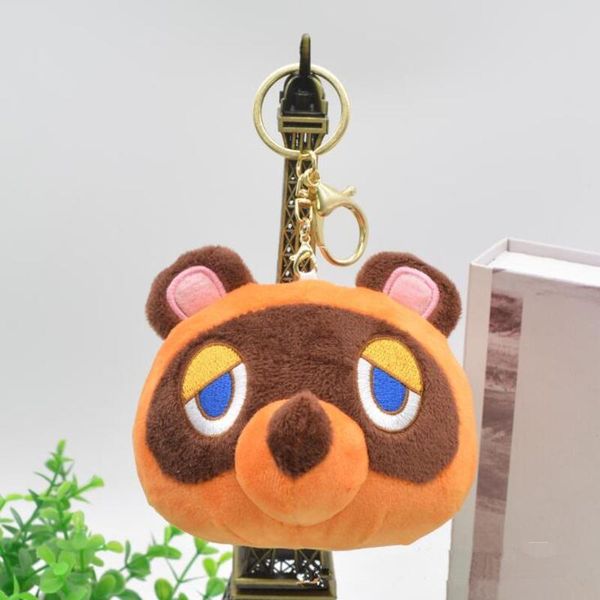 

мультфильм аниме animal crossing key chain nook игрушки зеленые листья бас плюшевые подвеска facny подарок, Silver