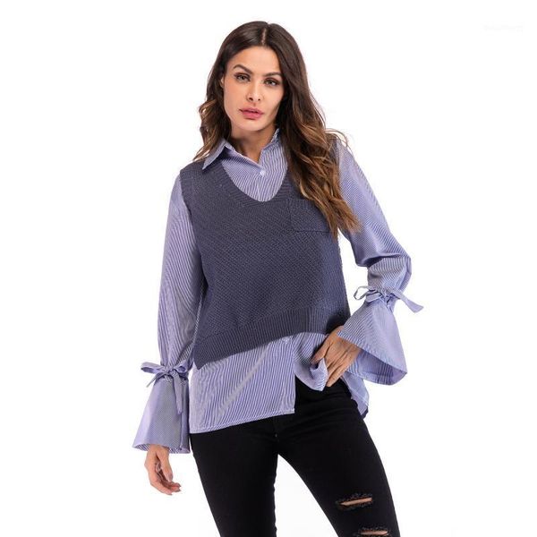 

2018 autumn new women knit vest female sweater split fork loose vests1, White