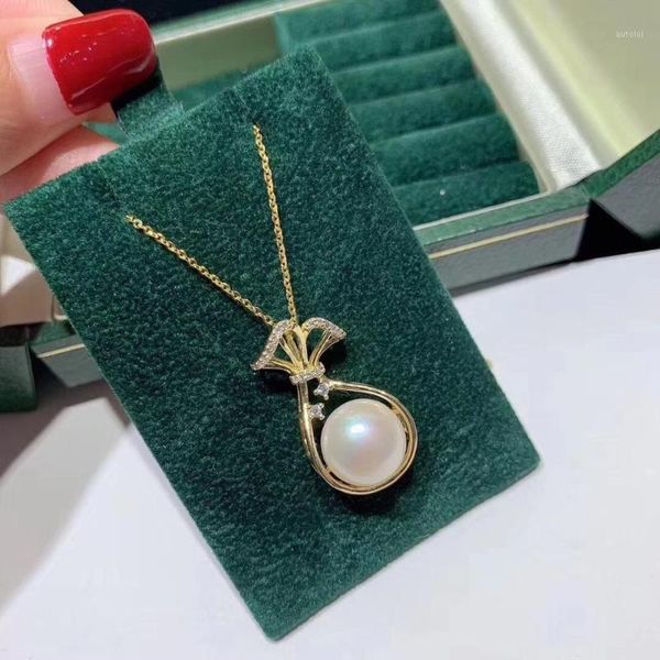 

character round pearl pendant of women necklace real 925 silver gold plated natural pearl girl birthday gift new style1