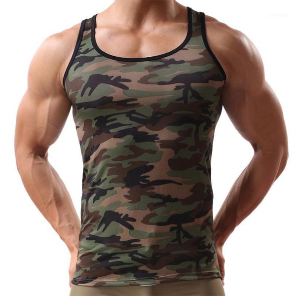 

men' tank sleeveless men' camouflage vest sportswear, White;black