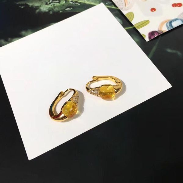 

brand candy color fashion jewelry for women water drop colorful crystal earrings cute sweet jelly earrings silver color jewelry, Golden;silver