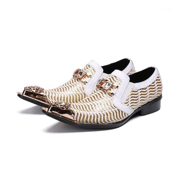 

crystal dress party wedding shoes men slip on handmade shoe italian steel toe elegant genuine leather crocodile oxford plus size1, Black