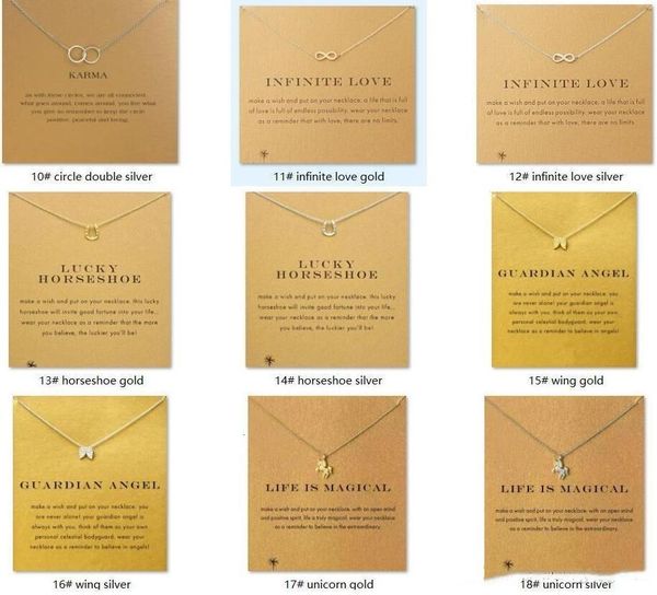 

gold fashion7xihand cute different pcs silver elephant/bone/karma/angel pendant, necklace wing 60 with color card doge