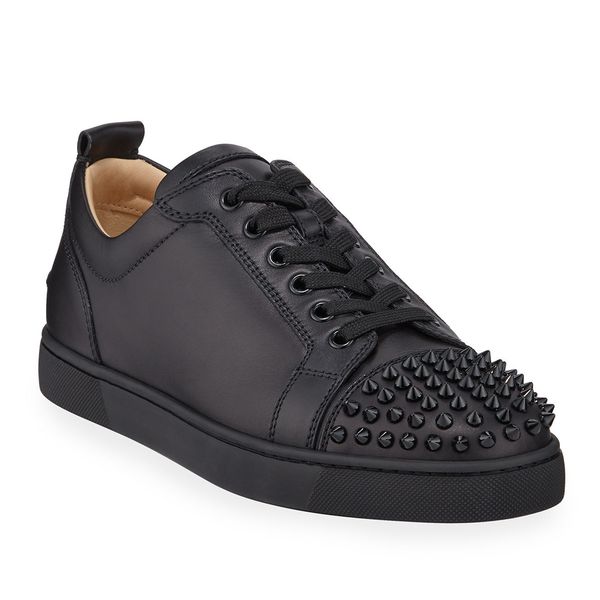 

2021 кроссовки низкая верхняя часть красных дна spikes flats обувь мужские женские замшевые кожаные кроссовки обувь для вечеринок, Black
