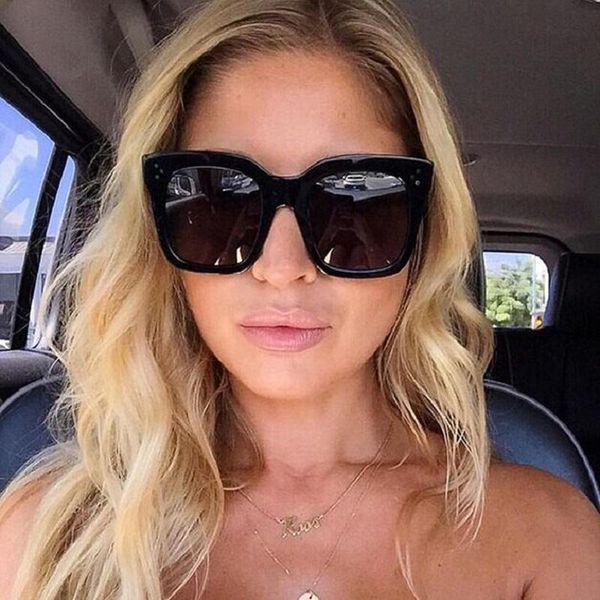 

sunglasses 2021 d&t fashion square women vintage designer color frame hd lens model party uv400, White;black