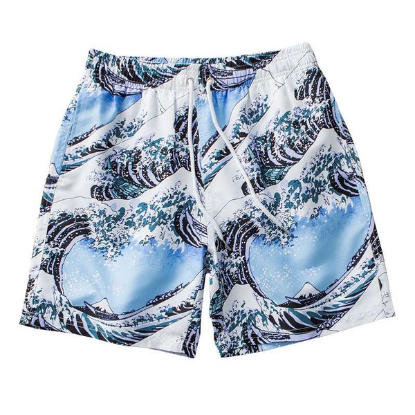 

new summer mens surf beach board shorts surfing swimming trunks quick drying sweatpants sanya boxer jogger run short pants, White;black