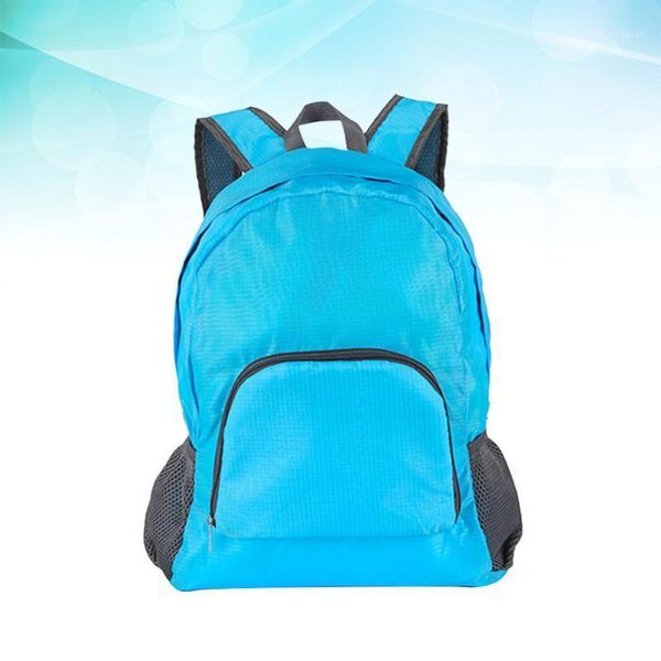 

1 pc backpack foldable large capacity durable practical pack schoolbag for travel hiking camping1