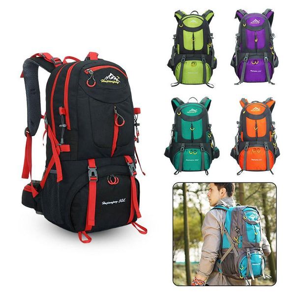 

50l lightweight climbing sport hiking backpack waterproof female travel knight outdoor camping gym men mountaineering bags