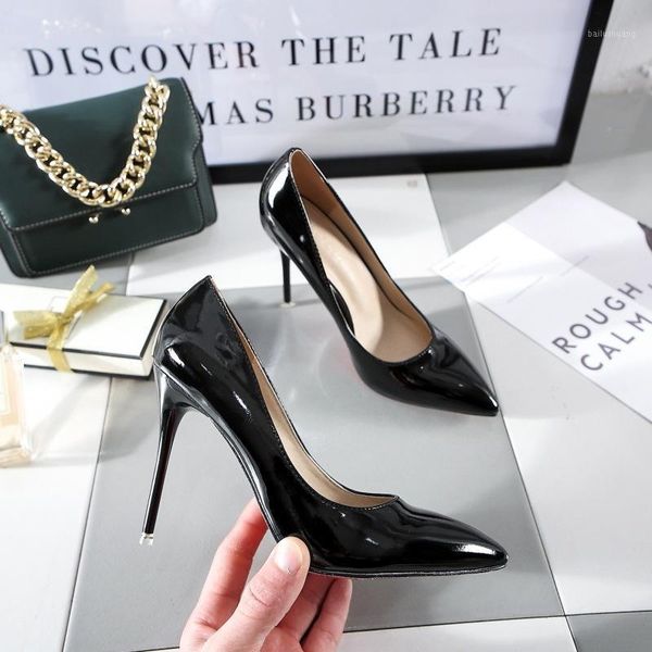 

autumn high heel round pumps heel 12cm women shoes1, Black