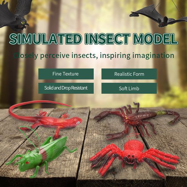 

6: 4 in 1 animal models 12inch plastic insects model 2020 selling educational toys gift of the child