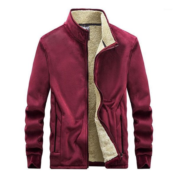 

winter warm men jacket coat casual autumn stand collar thick parka male men's black coats bomber soft fleece male overcoat 8xl1, Black;brown