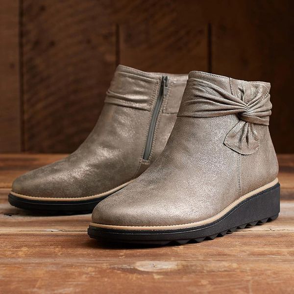 

winter boots women shoes 2020 solid flat pu warm snow boots women shoes zipper platform ankle casual woman, Black