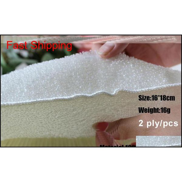 

16x18cm 12pcs white color high efficient anti greasy bamboo fiber hand washing dish cleaning cloth and wipping r qylwup bdetoys