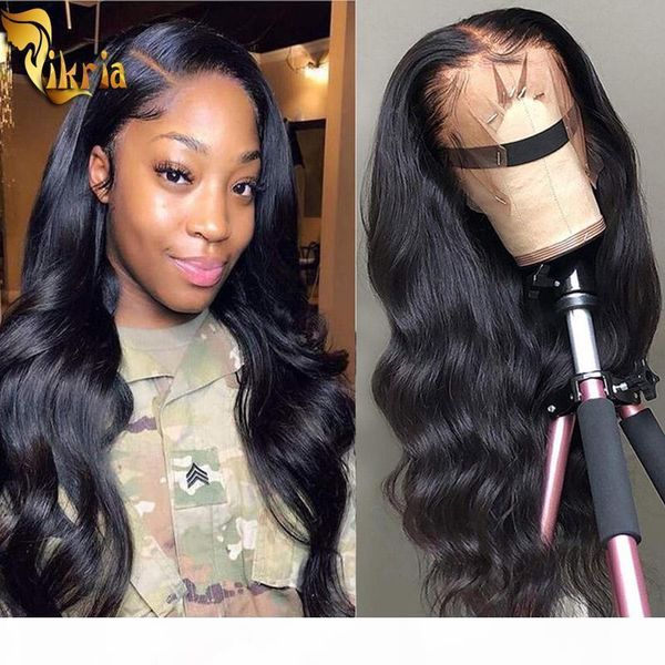 

natural body wave lace front wig full lace wigs human hair with baby hair pre plucked hairline 130%~150% density for black women hand-woven, Black;brown