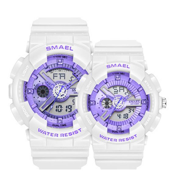 

new smael ins style quartz ditigal womens ladies girls watch high school student lovers mens watches sport purple dial birthday gift a04c9, Slivery;brown