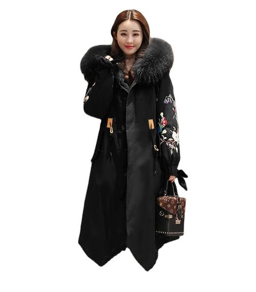 

new design casacas para mujer custom embroidered parka jacket women