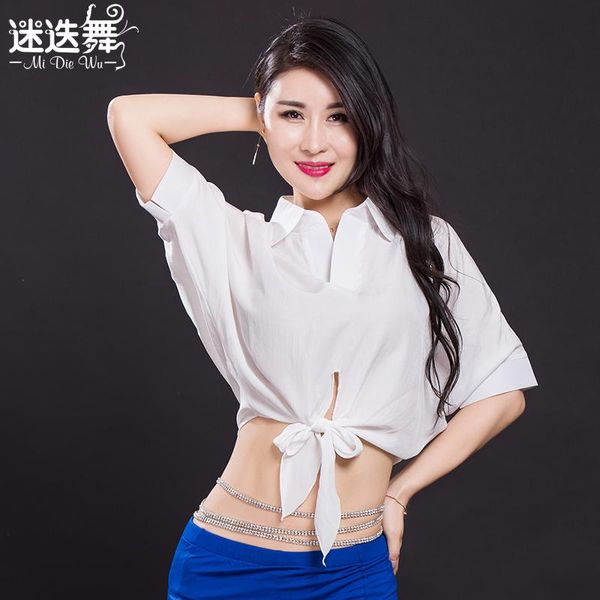 

woman new belly dance summer jazz dance coat shirt belly ds012, Black;red