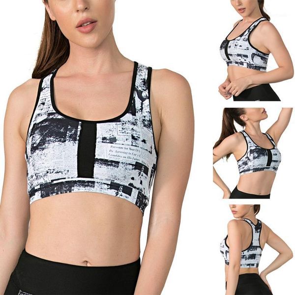 

gym clothing women sports bra training yoga clothes for women's running fitness push up corss bandage crop 1, White;black
