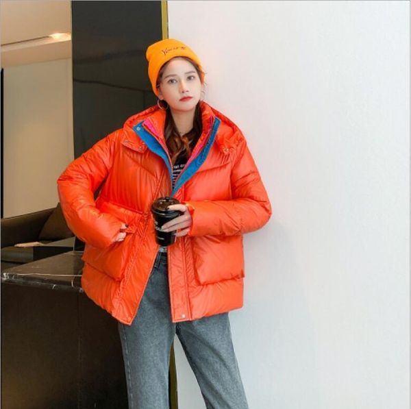 

2021 new fashion youth slim hooded women parkas jacket casual street warm autumn winter coat jacket1, Black