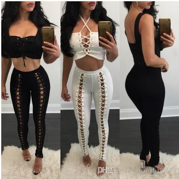 

selling clavus bandage pants, fashion leg beauty leisure style long pants,girls nice capris,two colour 4size, Black;white