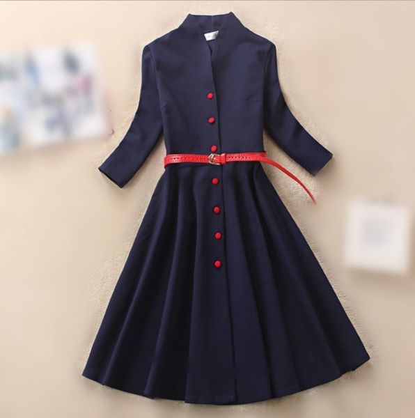 

small autumn and winter women's 2020 new fragrance temperament slim show thin medium length fashion dress, Black;gray