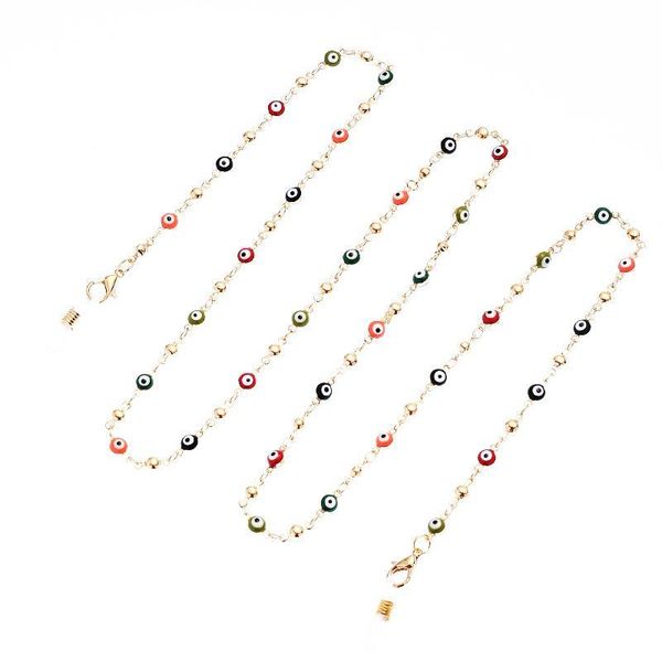 

2020 colorful turkish lucky eyes eyeglasses chain sunglasses accessories halter glasses cord spectacle chain lanyards wholesale h bbybwj