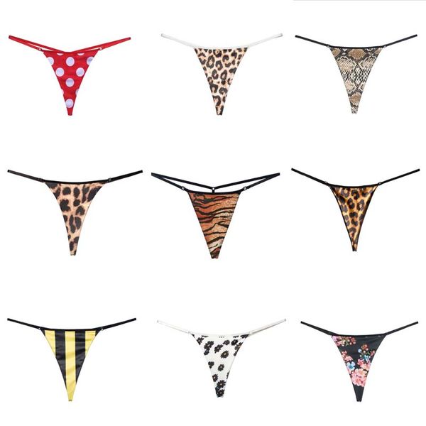 

women g string underwear leopard dot toy thongs t back panty briefs lingerie underwear elastic s-xl in stock, Black;white