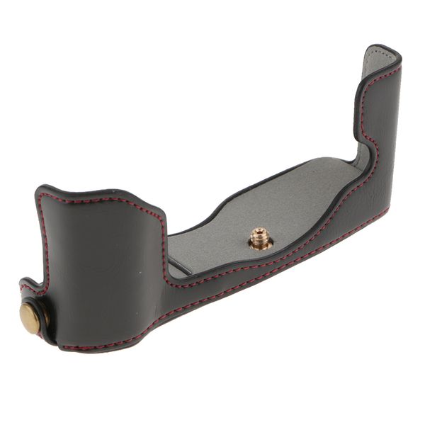 

для olympus pen-f кожа pu камеры половина case protector bottom