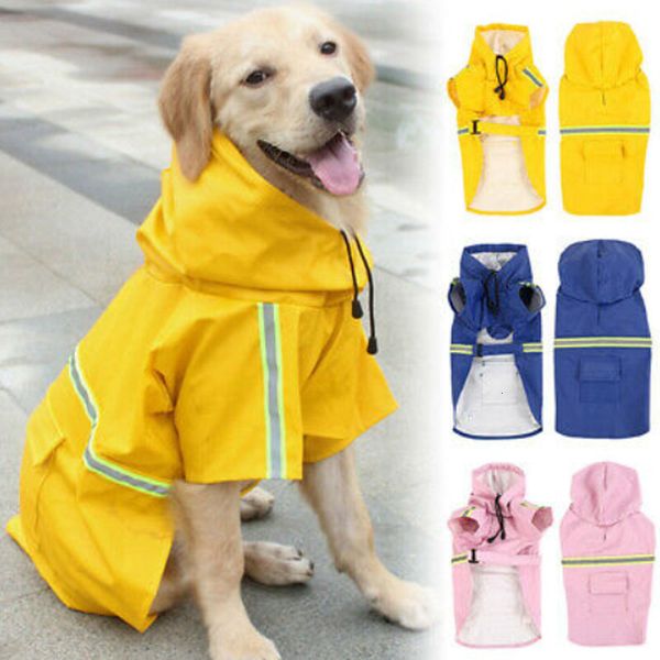 

reflective raincoat waterproof dog rain coat breathable mesh rainwear pet outdoor clothes jacket for small medium dogs