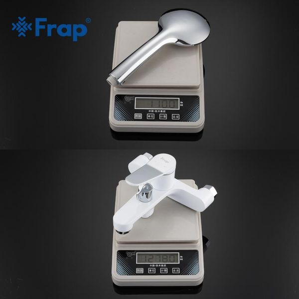 

frap new white ванная душ набор из латуни chrome настенный смеситель для душа ванна ванна воды смесителя горячей и холодной воды f3245 wmtah