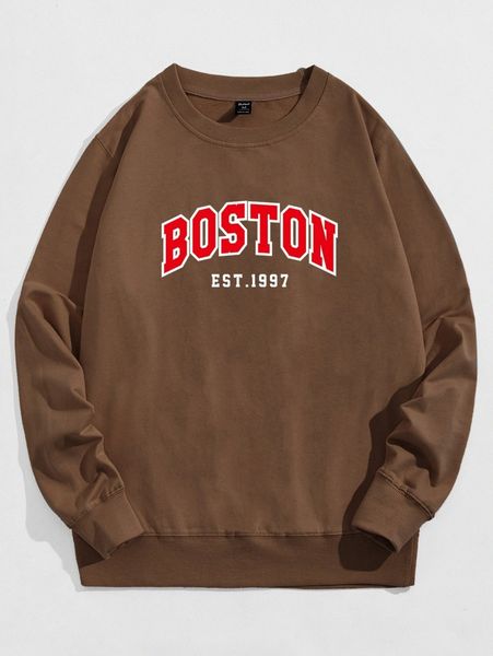 

romwe guys letter print sweatshirt y0qe#, Black
