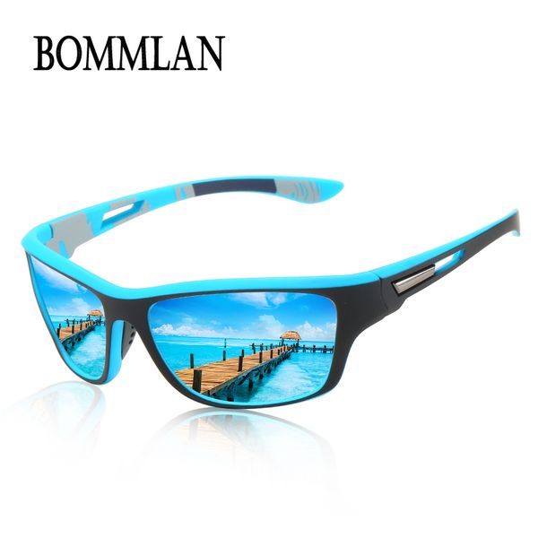 

bommlan brand 2020 спортивных мужчины поляризованных красочные серий фильма очки пылезащитных зеркальных солнечных очков