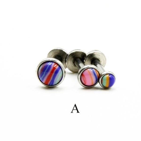 

1pcs natural stone labret monroe lip stud ear piercing cartilage tragus helix earring nose stud 16g lip ring body jewelry q sqcdga, Silver