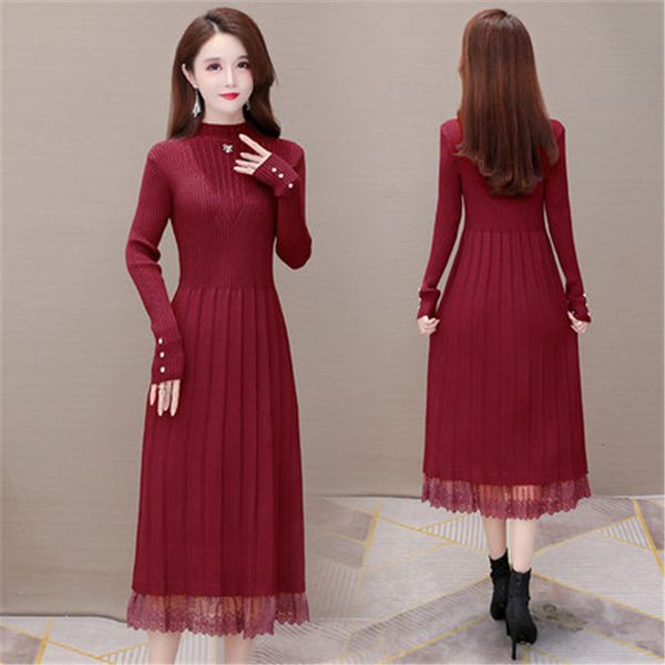 

match interior 2021 mesh jacket dressed for woman new and winter mid-length overknee base nightgown skirt 1eou, Black;gray