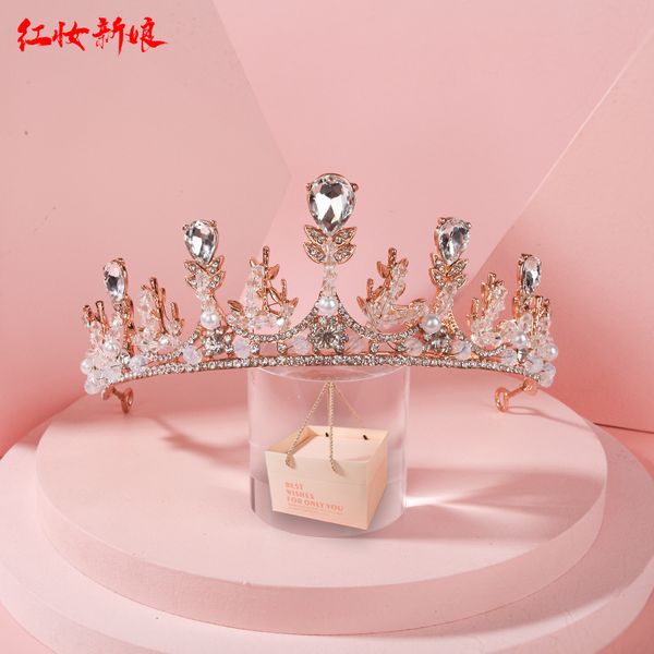 

girl 18-year-old bride headdress grand dress crown 2020 new wedding network red princess, Silver