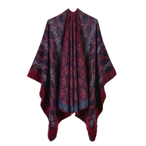 

2019 new design autumn winter warm print ponchos and capes for women oversized shawls wraps cashmere pashmina femme bufanda sqcgri, Blue;gray