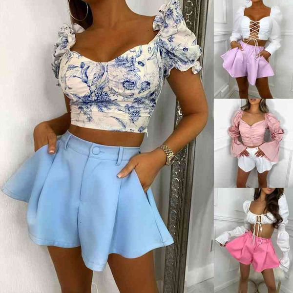 

women summer short pants solid color high-waist business flared shorts with pockets for girls 4 colors, White;black